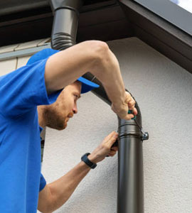 gutter-drain-installation in Tomball